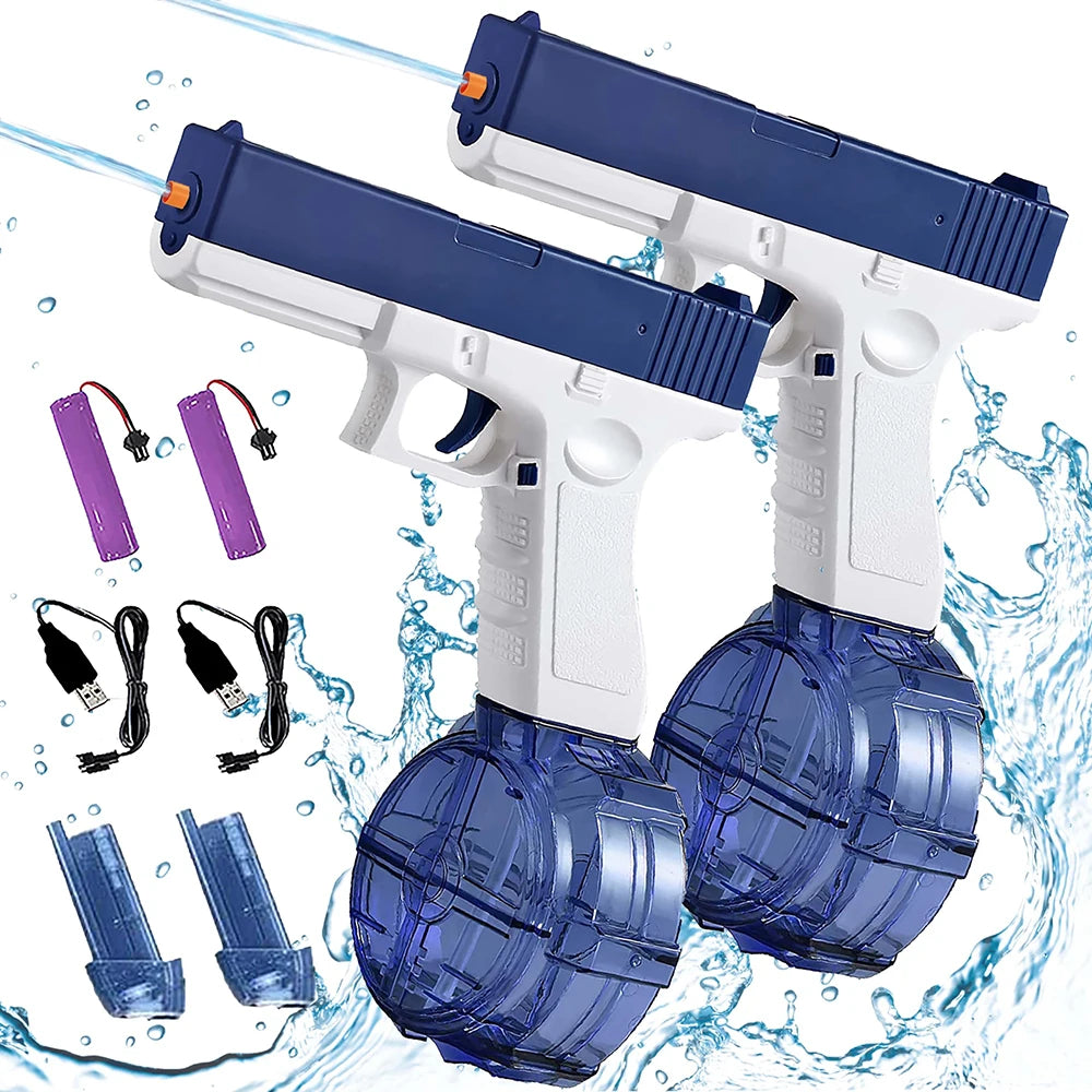Pistolet à eau électrique LED, tir automatique – CLEVI Paris