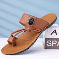 Sandales Homme Été – Slides Boucle, Décor Métal, Patchwork Street Style | Marron, Noir ou Blanc