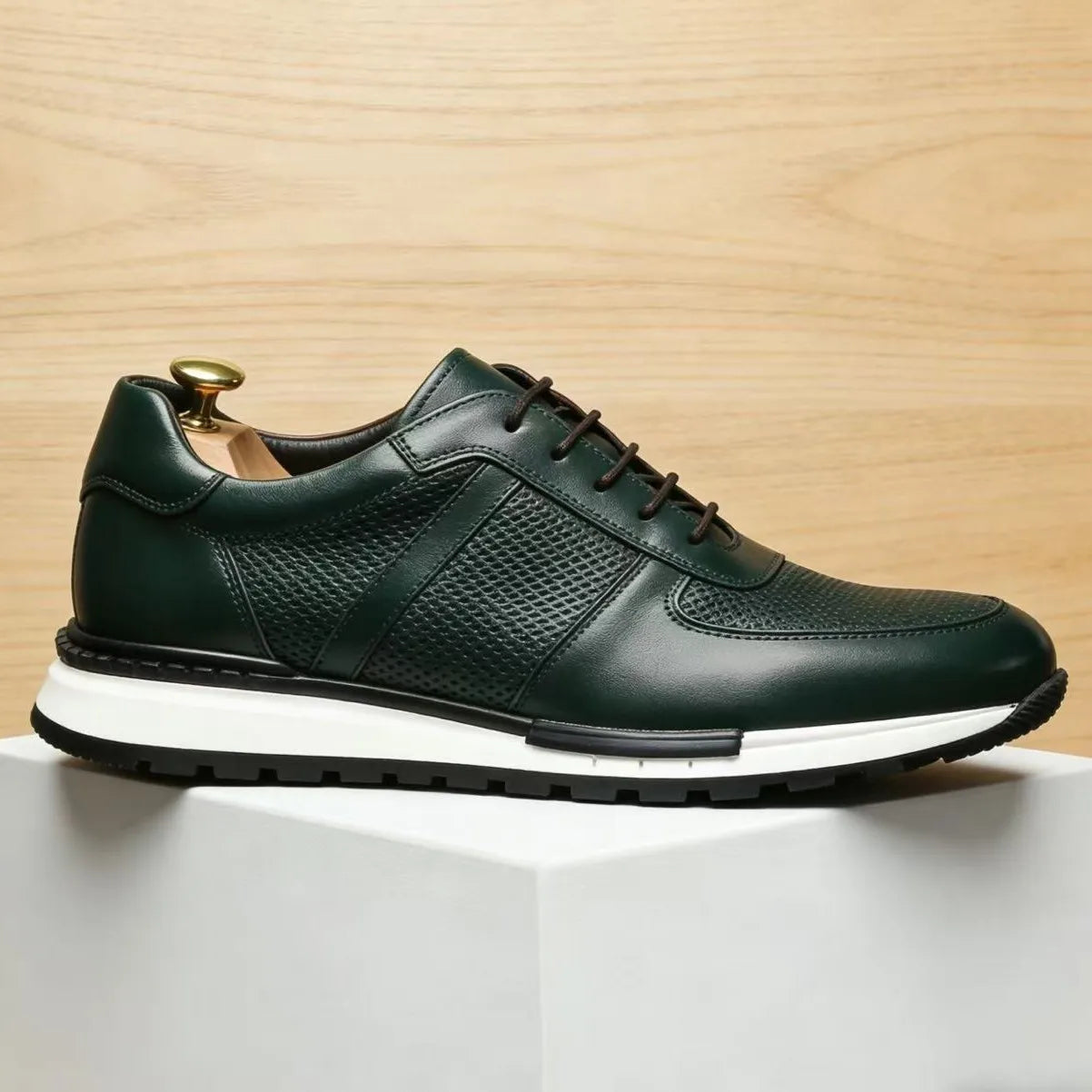 Sneakers Homme Cuir de Vache Véritable – Style Britannique, Respirant, Antidérapant, 6 Coloris – CLEVI Paris