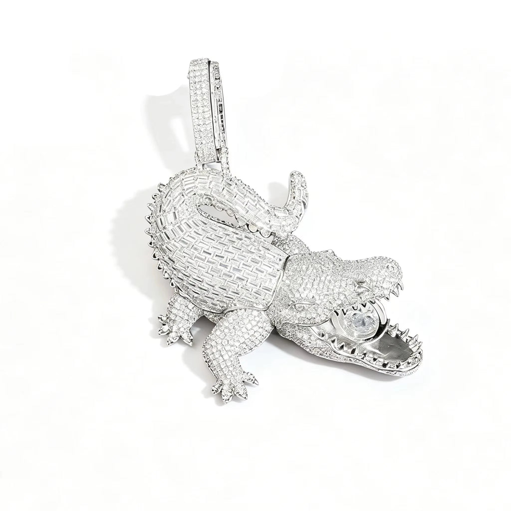 Pendentif Crocodile 3D Iced Out Zircon Hip Hop – CLEVI Paris