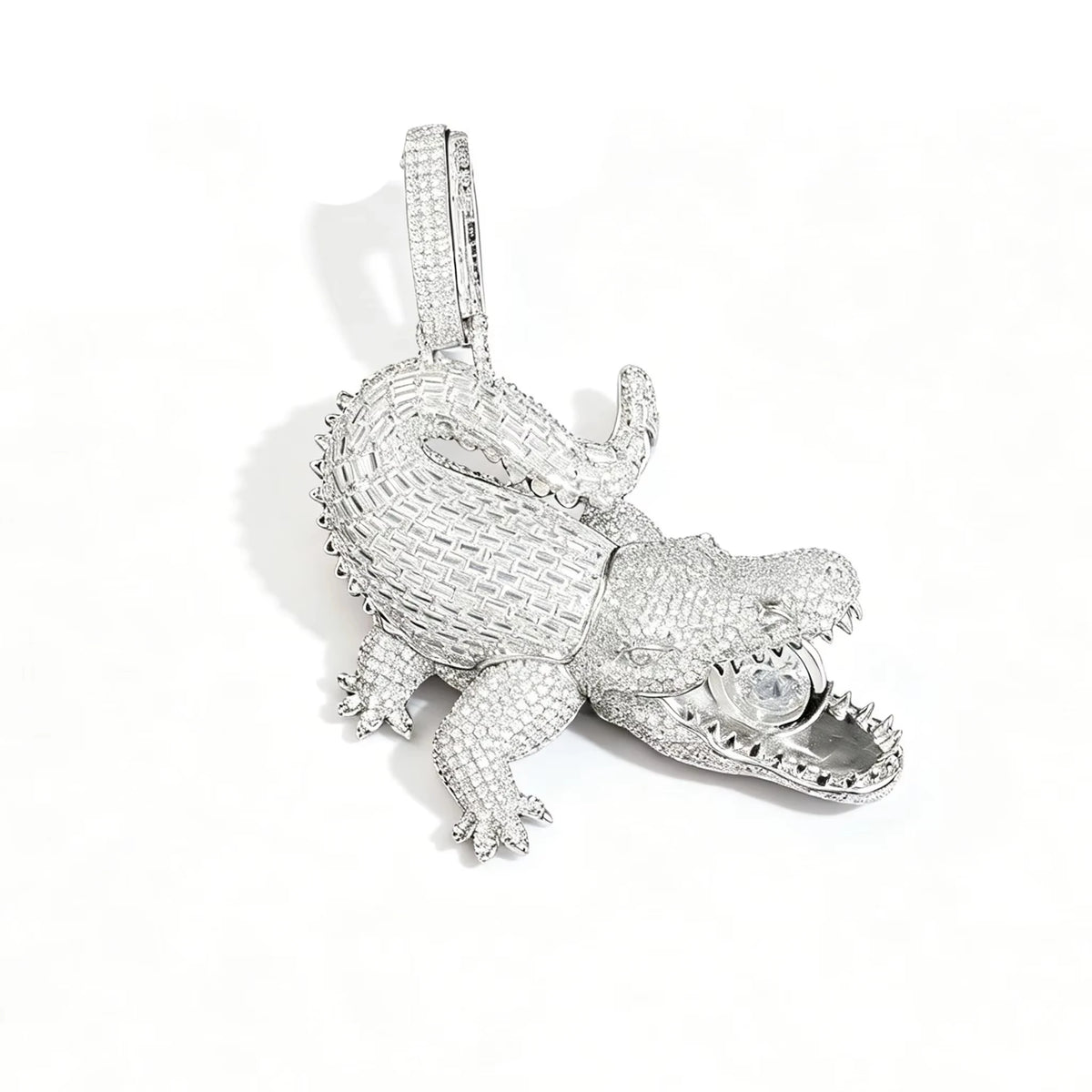 Pendentif Crocodile 3D Iced Out Zircon Hip Hop – CLEVI Paris