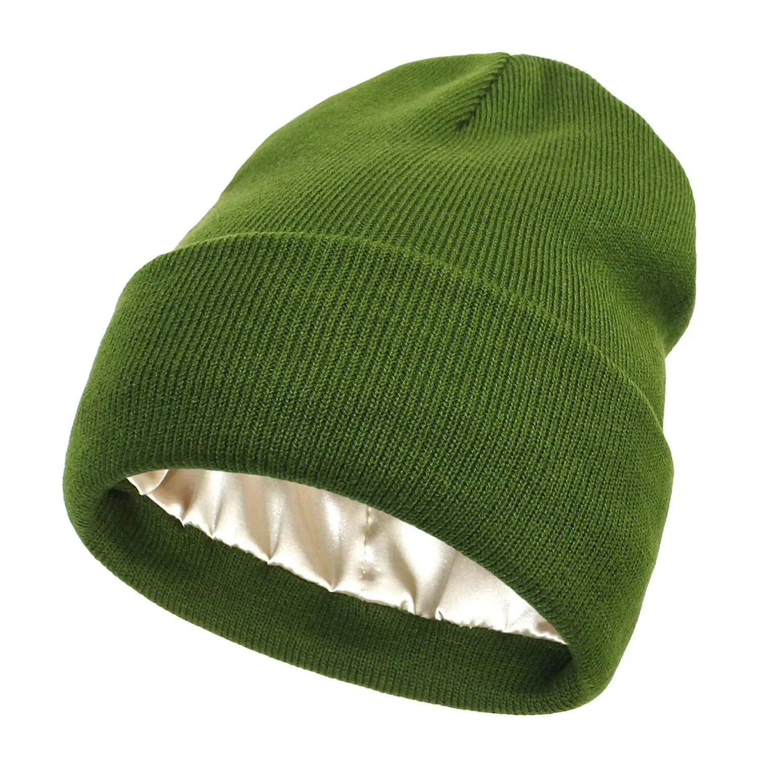 Bonnet Tricoté Doublé Satin Unisexe — CLEVI Paris