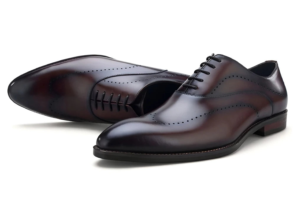 Derby Homme Cuir Pleine Fleur Bout Rond Imperméable | Business Quotidien EU 39-46