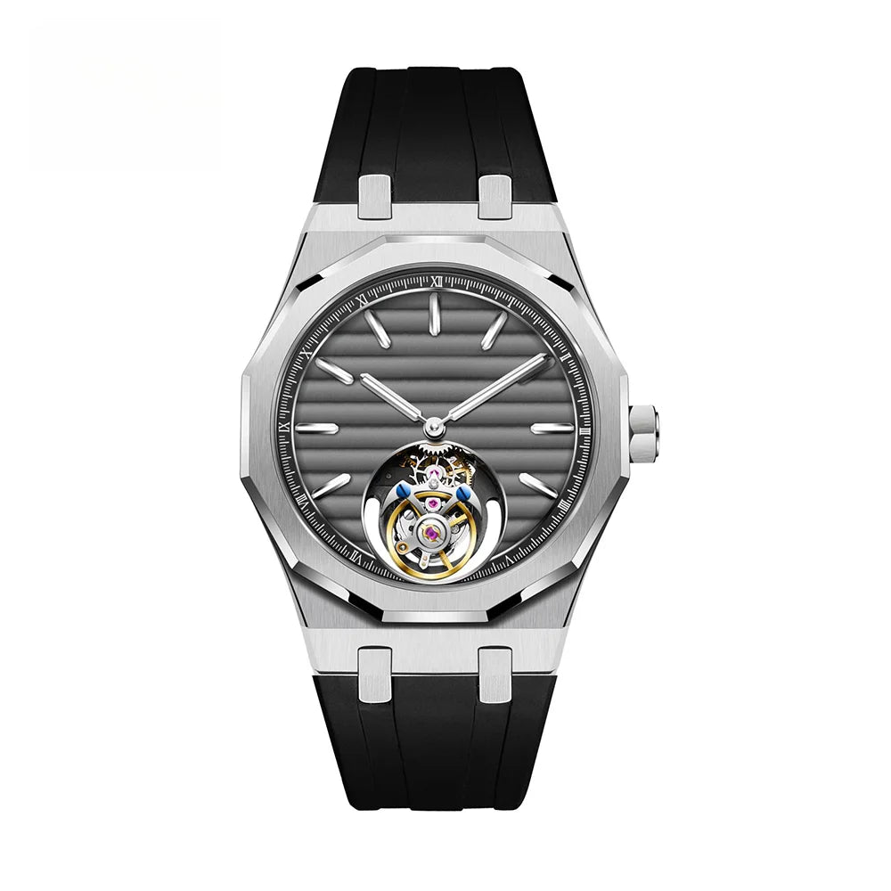 Montre Mécanique Tourbillon Volant RAYMONDOYA R8057 Squelette Saphir – CLEVI Paris