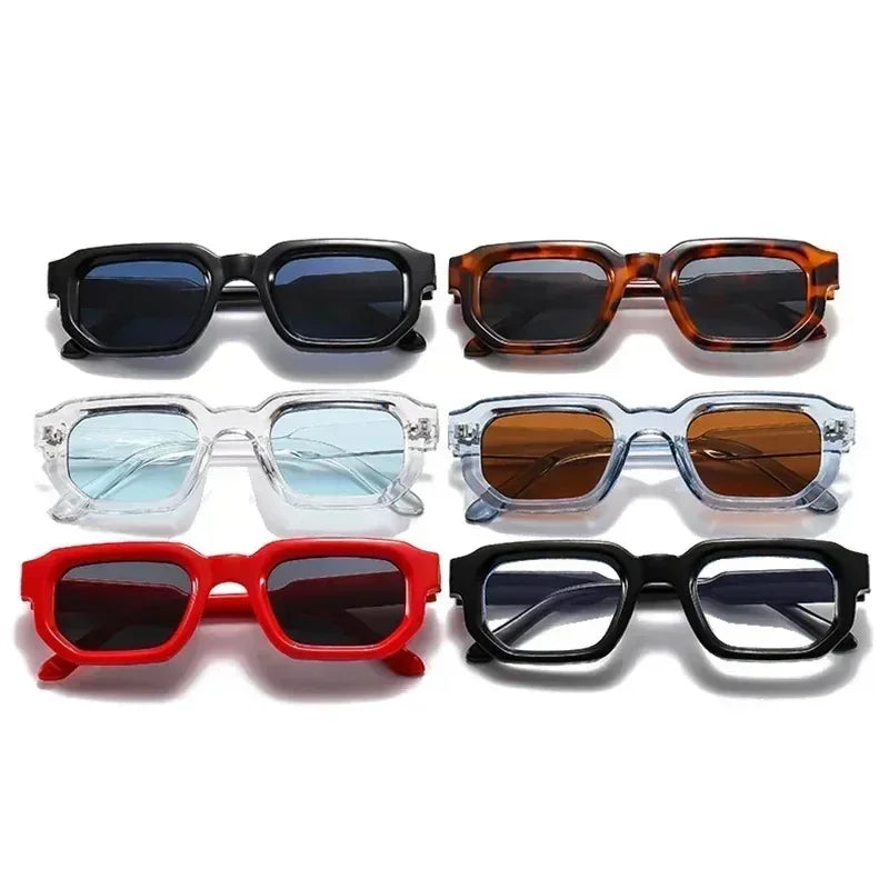 Lunettes de Soleil Carrées Retro Verres Transparents UV400 Unisexe 11 Coloris – CLEVI Paris