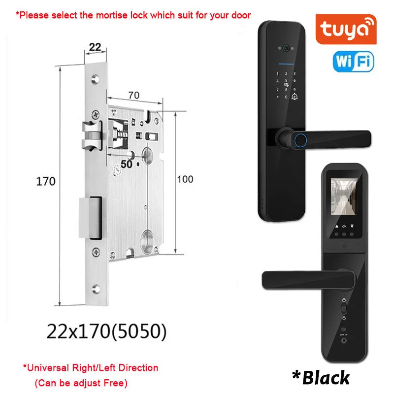 Serrure Connectée XSDTS F8 Judas HD Caméra Intercom WiFi Tuya – CLEVI Paris