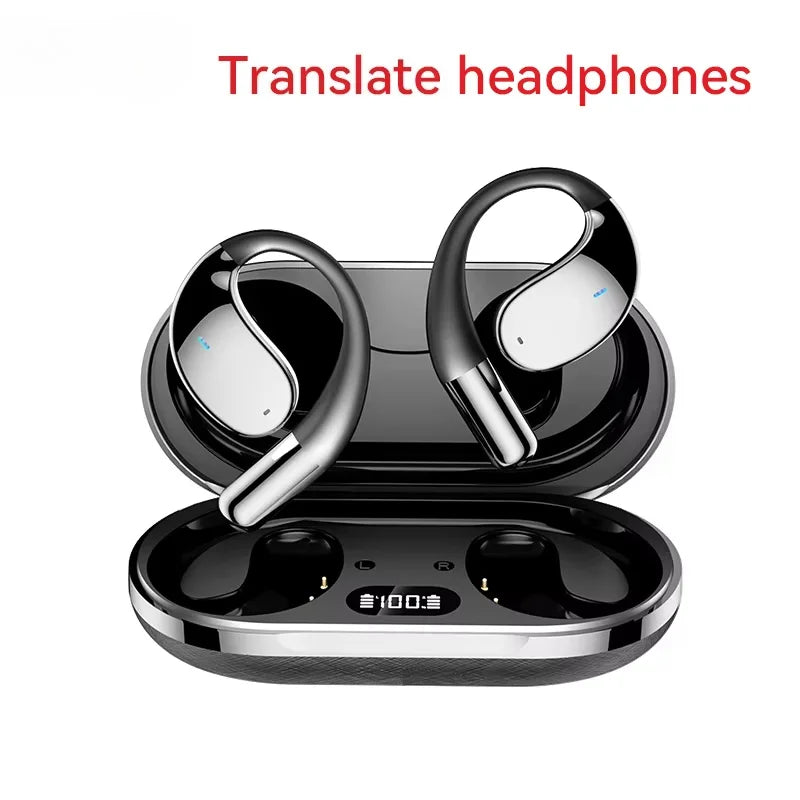 Écouteurs Traducteur IA Monster Q39 BT 5.4 144 Langues Temps Réel ANC Crochet Oreille – CLEVI Paris