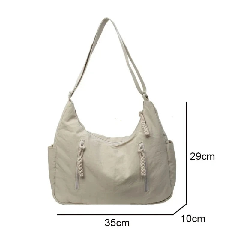 Sac à Main Bandoulière Nylon Femme | Casual & Élégant, Fermeture Zippée, 2 Tailles, 9 Coloris – CLEVI Paris
