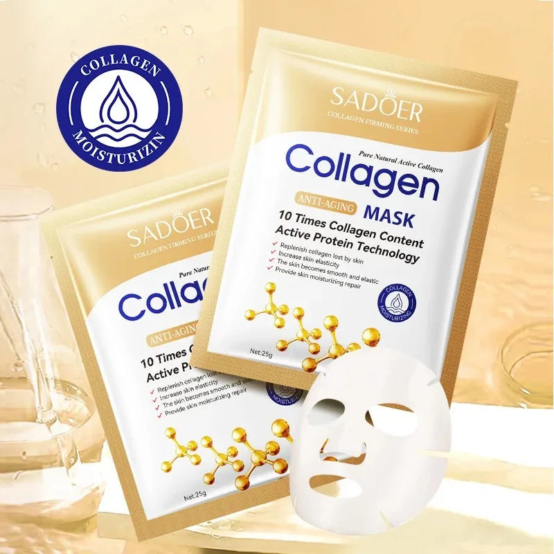 Masques Tissu Collagène SADOER Fermeté Hydratation & Éclat – CLEVI Paris
