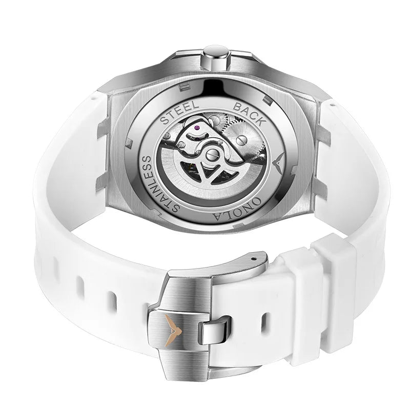 Montre Mécanique Automatique Homme PAULAREIS P 3834D – Squelette Lumineux Bracelet Silicone