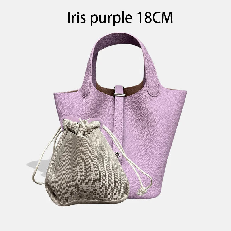 Sac Seau Femme Cuir Véritable Vache 2 Tailles 50+ Coloris Quincaillerie Argentée ou Dorée – CLEVI Paris