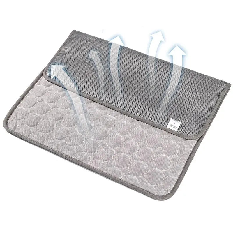 Tapis Rafraîchissant Été Chien Chat Soie Glacée Lavable 40x30 & 50x40cm – CLEVI Paris