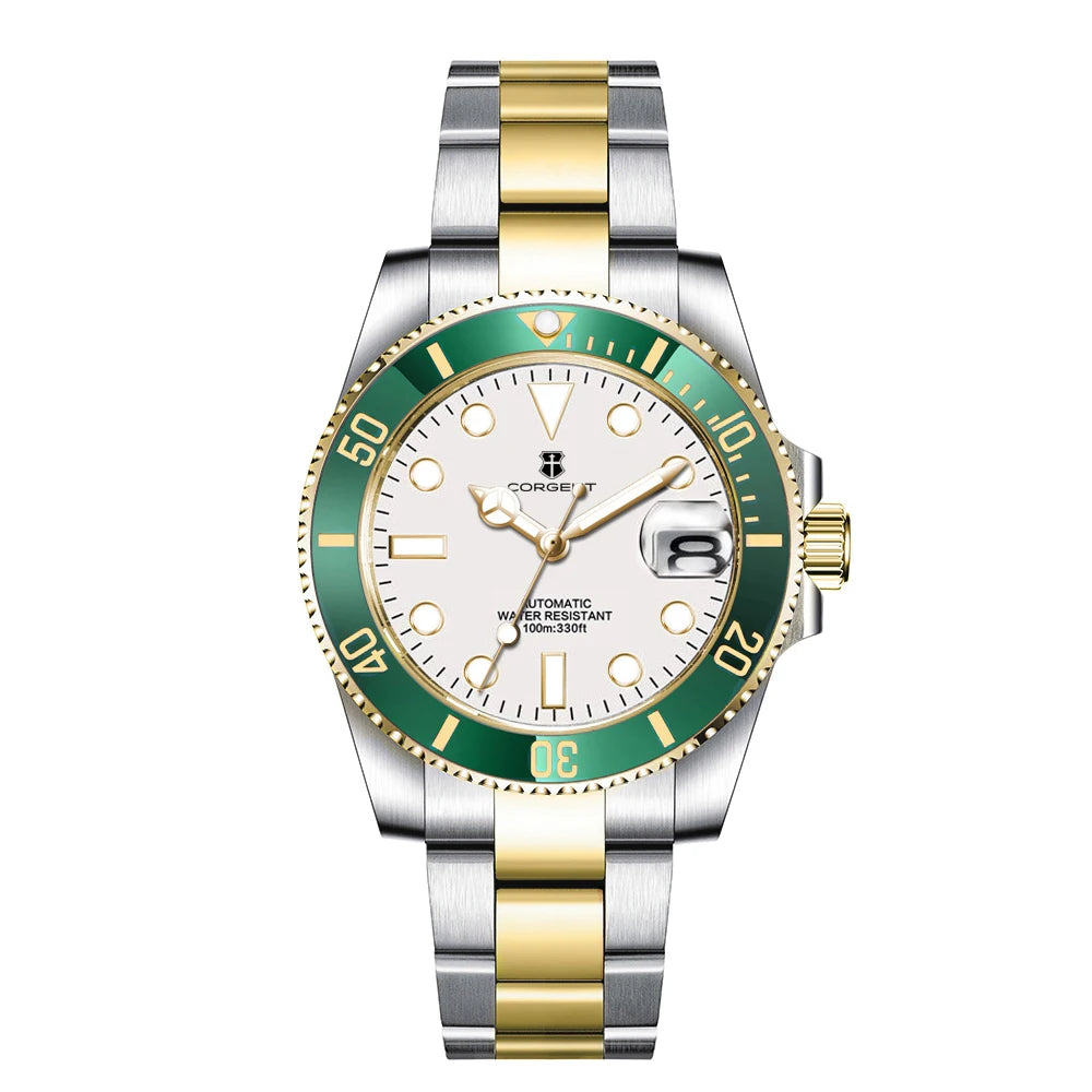 Montre Automatique Homme Corgeut NH35 – Diver 40mm Lunette Céramique Verre Saphir – CLEVI Paris