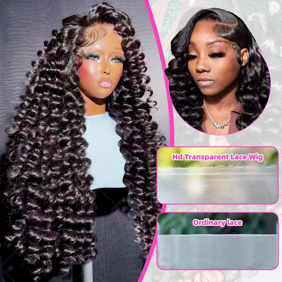 Perruque Lace Front Cheveux Humains Brésiliens Ondulés Loose Wave 13x4 & 13x6 HD Densité 180-250% 18-40 Pouces – CLEVI Paris