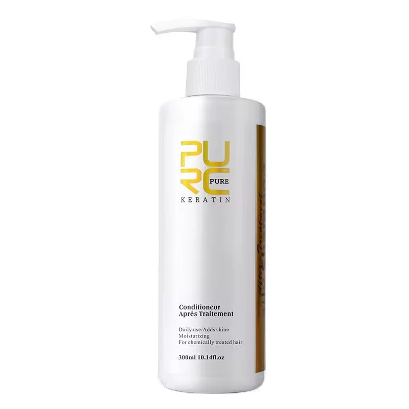 Shampooing Purifiant & Après-Shampoing PURC – Soin Kératine Professionnel, Lissage & Brillance