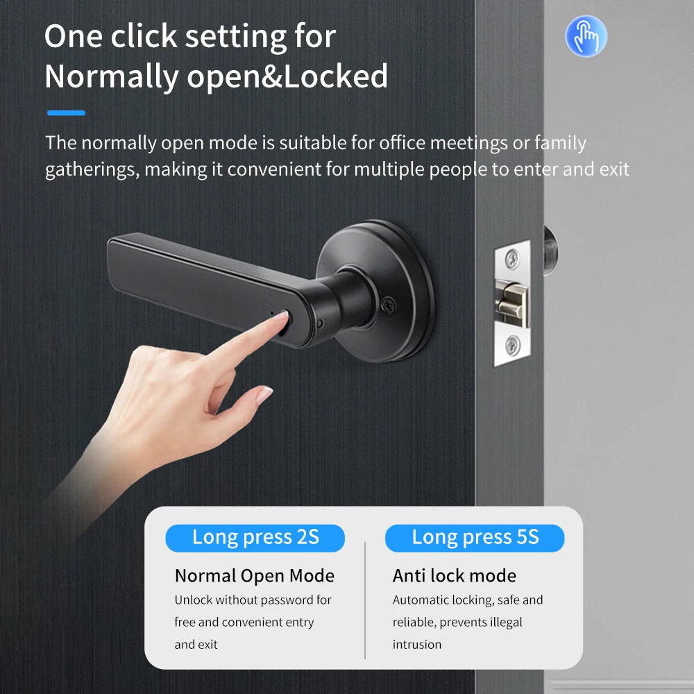 Serrure Connectée Asia-Teco Q50 Empreinte Digitale Tuya Bluetooth IP65 – CLEVI Paris