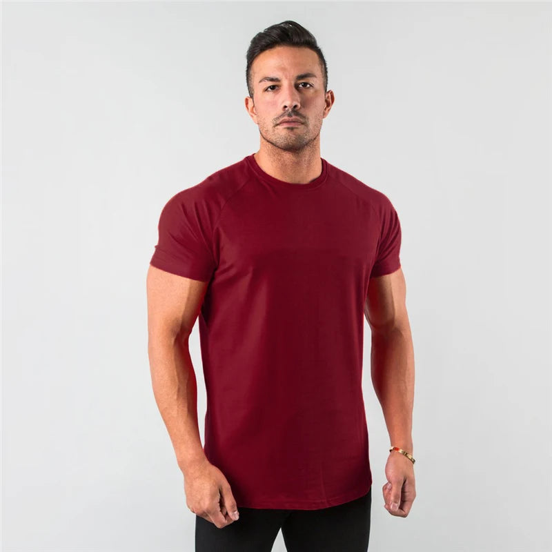 T-Shirt Homme Fitness Slim Fit Coton Élasthanne Col Rond 6 Coloris – CLEVI Paris