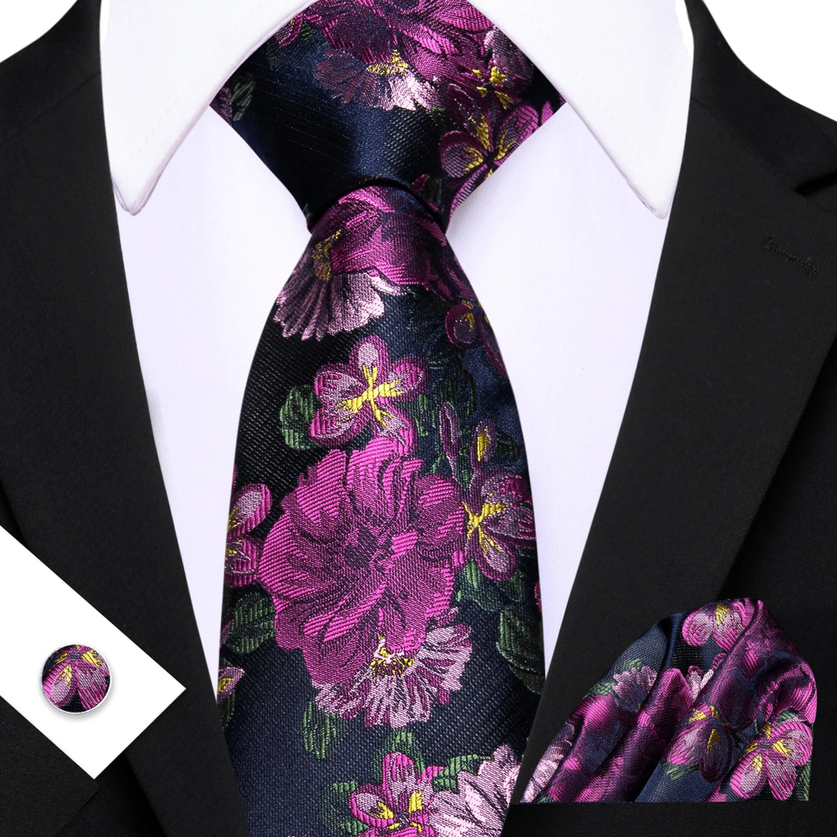 Ensemble cravate homme floral – CLEVI Paris
