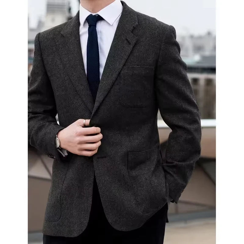 Blazer homme en polyester à simple boutonnage – CLEVI Paris