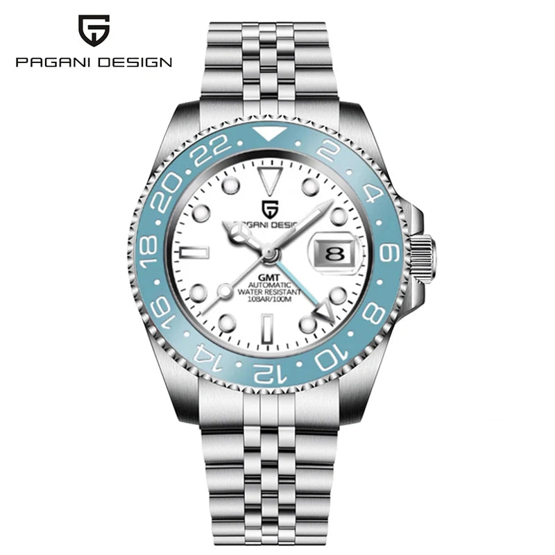 Montre GMT Automatique Homme Pagani Design PD-1662 Saphir Lunette Céramique 100m – CLEVI Paris