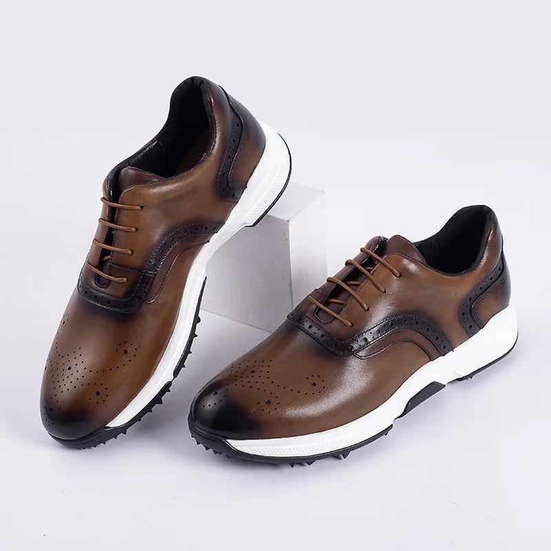 Brogue Homme Cuir Véritable Sculpté Bullock | Lacets Antidérapant 3 Coloris