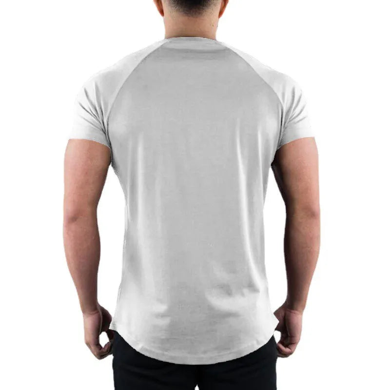 T-Shirt Fitness Homme Muscleguys – Coton Slim Fit, Col Rond, Manches Courtes