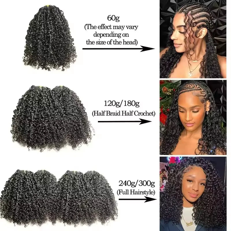 Extensions crochet bouclées, cheveux humains – CLEVI Paris