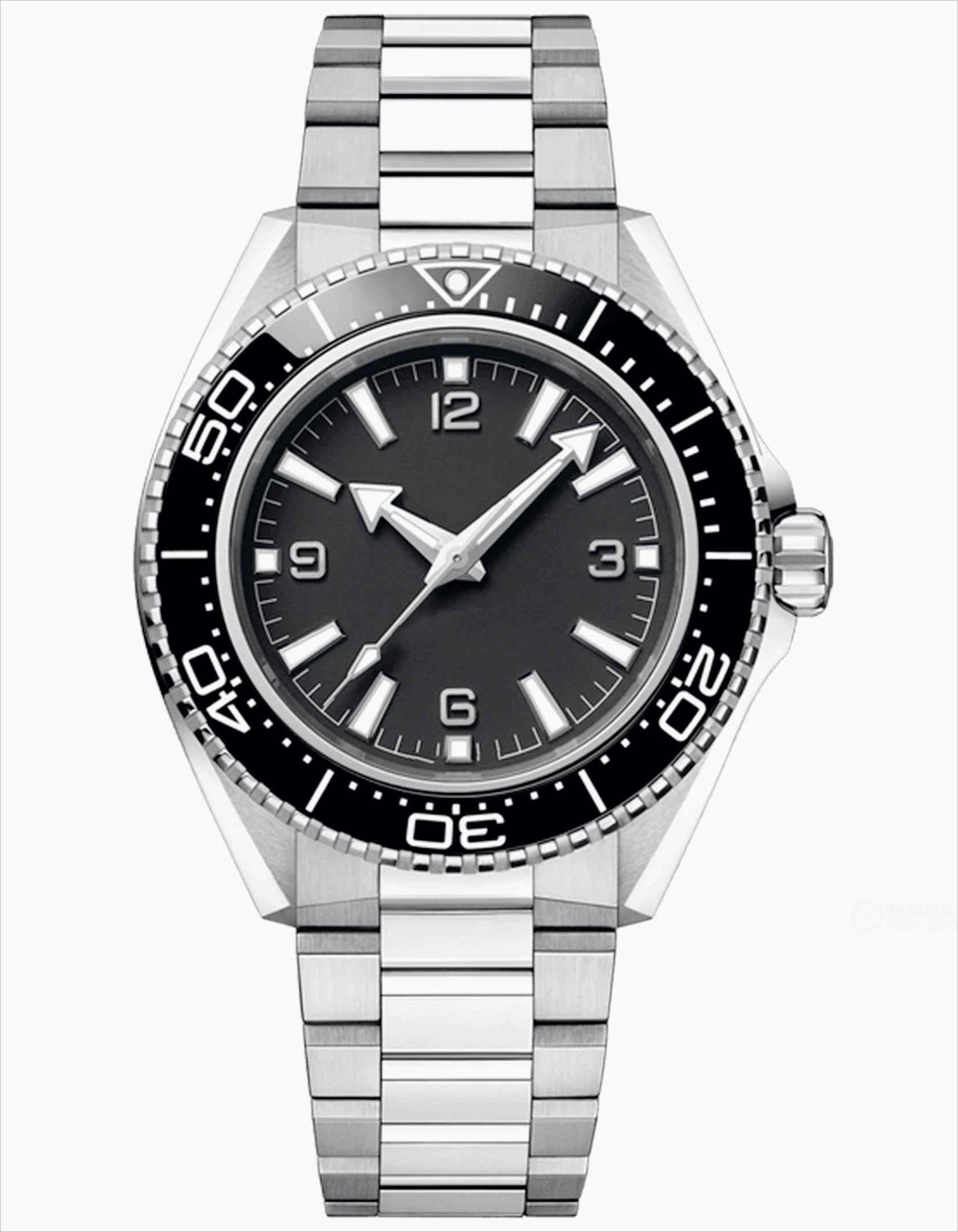 Montre Homme Automatique Modèle 600 Lunette Céramique Boîtier Acier Inox Bracelet Acier Calendrier Lumineux 42mm – CLEVI Paris