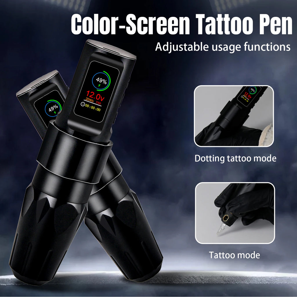 Machine à Tatouer Sans Fil Rechargeable | Moteur 6500 RPM Charge Rapide 1h | Artistes & Débutants – CLEVI Paris