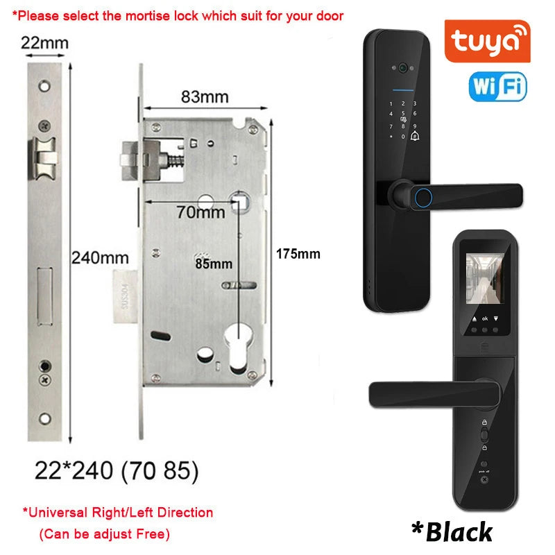 Serrure Connectée XSDTS F8 Judas HD Caméra Intercom WiFi Tuya – CLEVI Paris