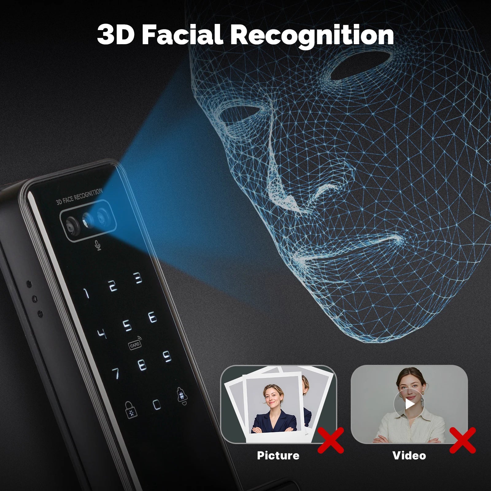 Serrure Connectée MOES Reconnaissance Faciale & Veine Palmaire WiFi Tuya – CLEVI Paris