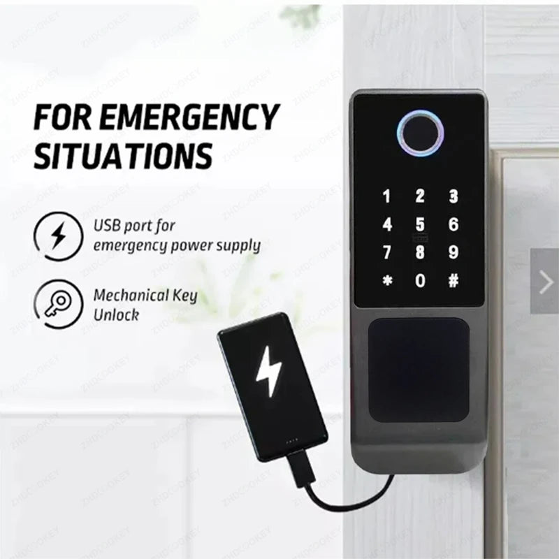 Serrure Extérieure Connectée ZhdCookey G23 Empreinte Digitale IP66 Tuya WiFi – CLEVI Paris