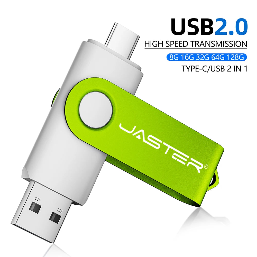 Clé USB 2.0 Type-C Rotative JASTER 4Go à 128Go 8 Coloris Métal – CLEVI Paris