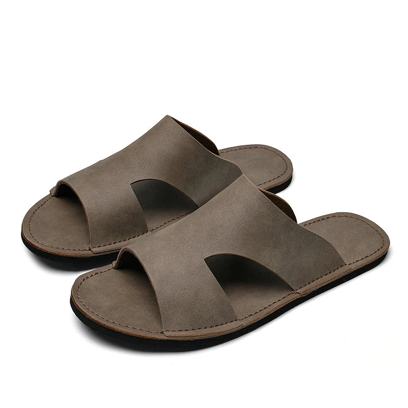 Sandales Homme Cuir de Vache Véritable Casual Antidérapantes – CLEVI Paris