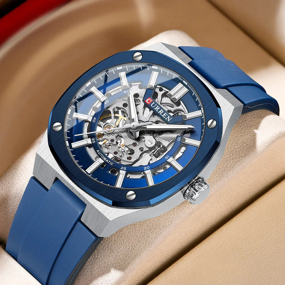 Montre Mécanique Automatique Homme CURREN 8485 – Verre Saphir, Acier Inoxydable