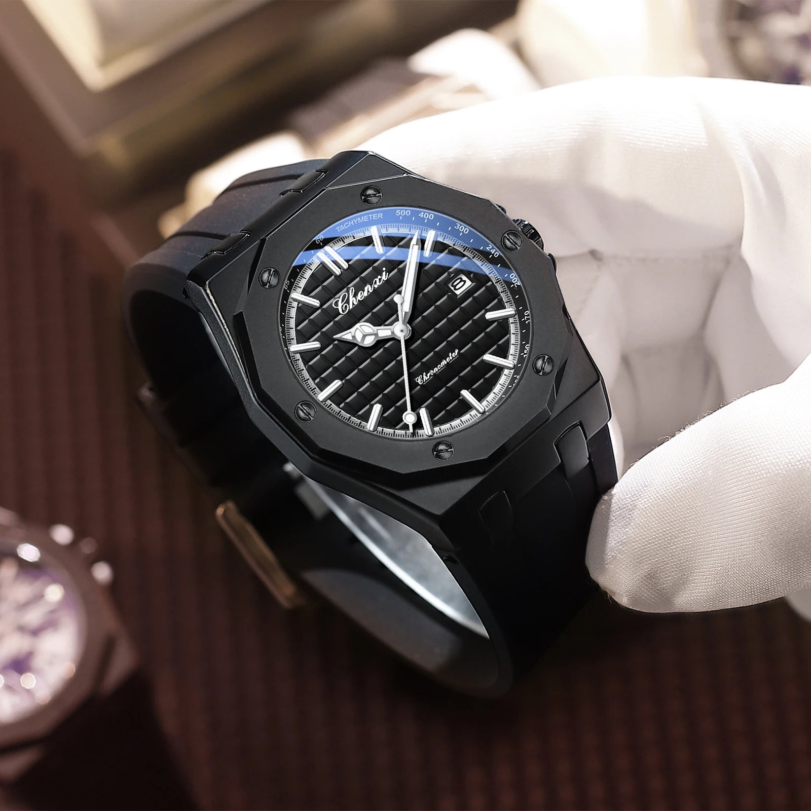 Montre CHENXI 8268 Homme Silicone Waterproof Calendrier Lumineuse – CLEVI Paris