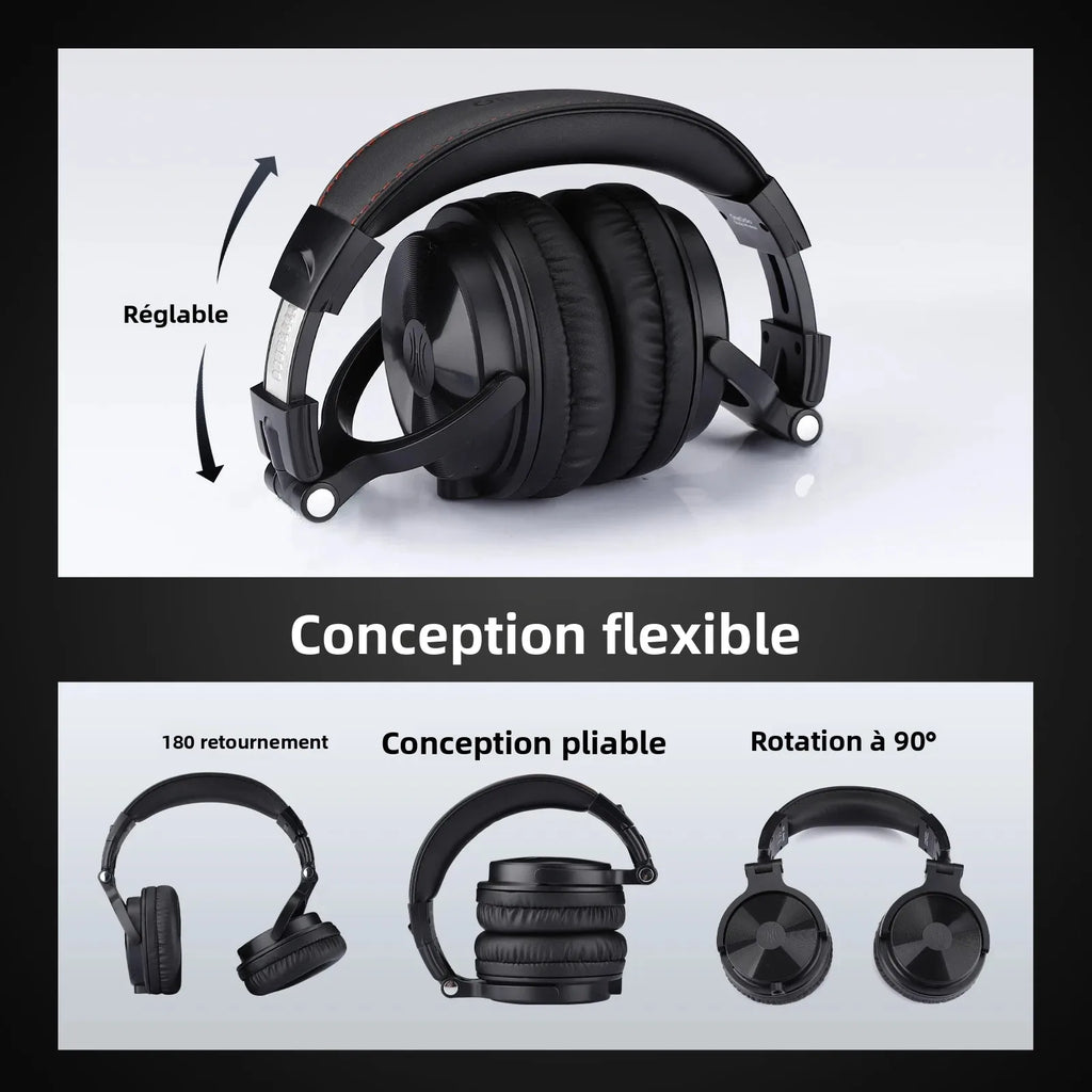 Casque Oneodio Pro-C Bluetooth 5.2 Hi-Res Audio 110h Micro CVC 8.0 – CLEVI Paris
