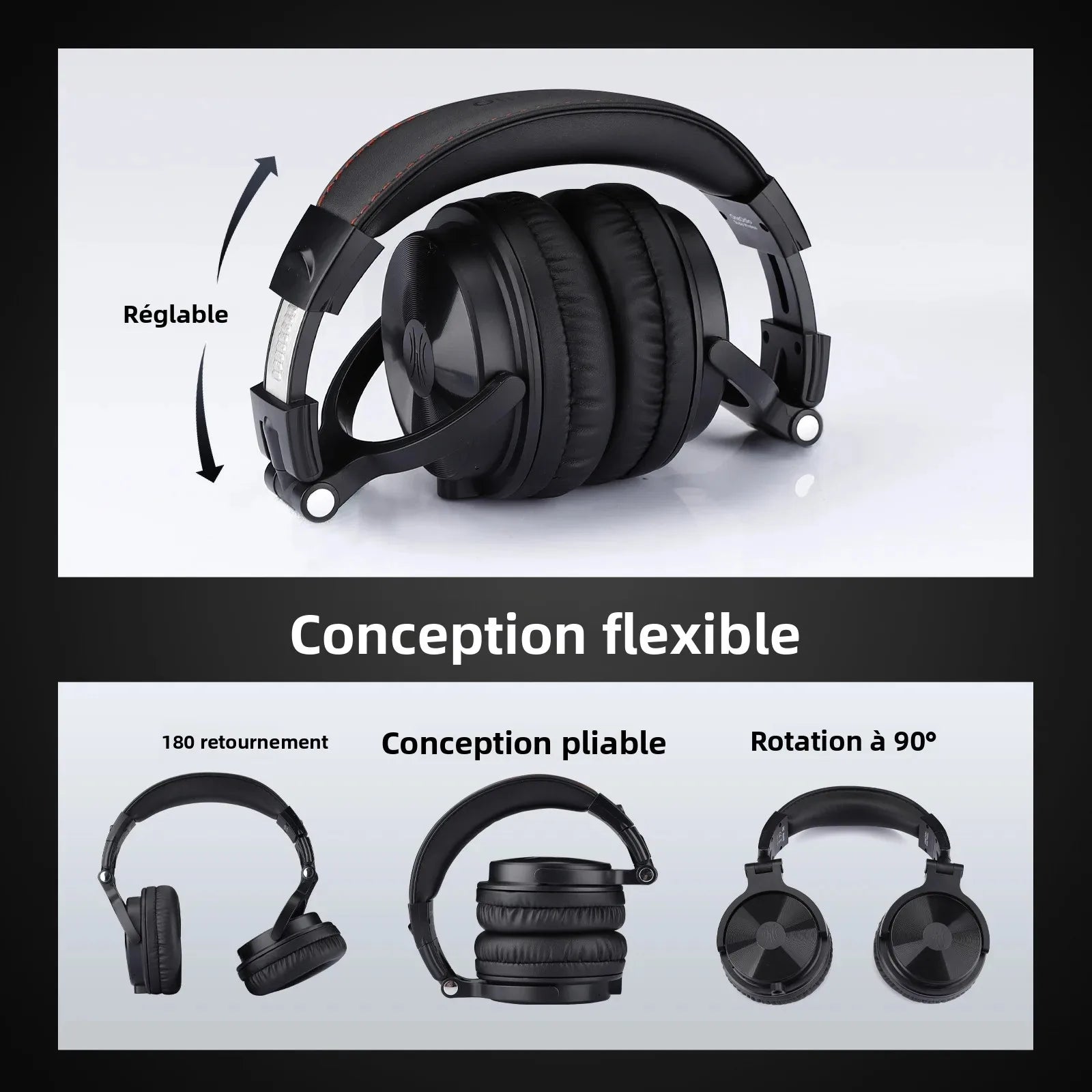 Casque Oneodio Pro-C Bluetooth 5.2 Hi-Res Audio 110h Micro CVC 8.0 – CLEVI Paris