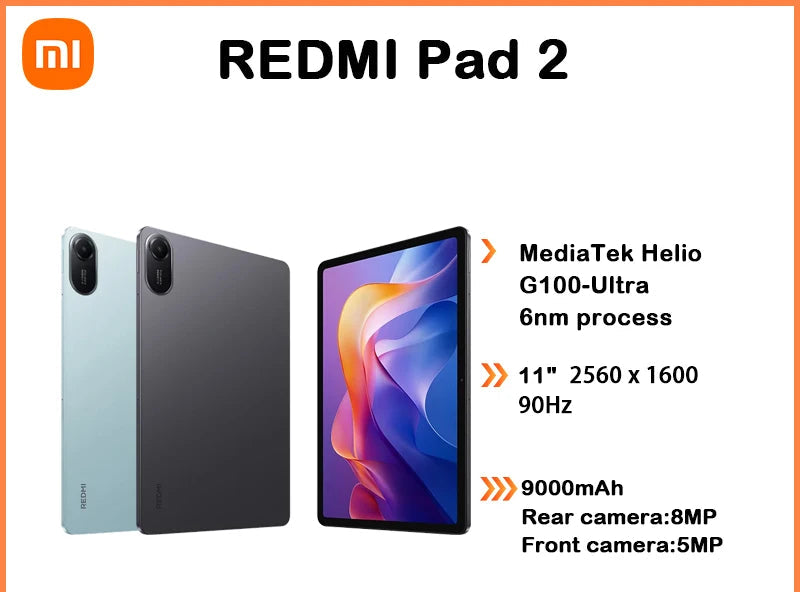 Tablette Xiaomi Redmi Pad 2 Wi-Fi 11 pouces – CLEVI Paris