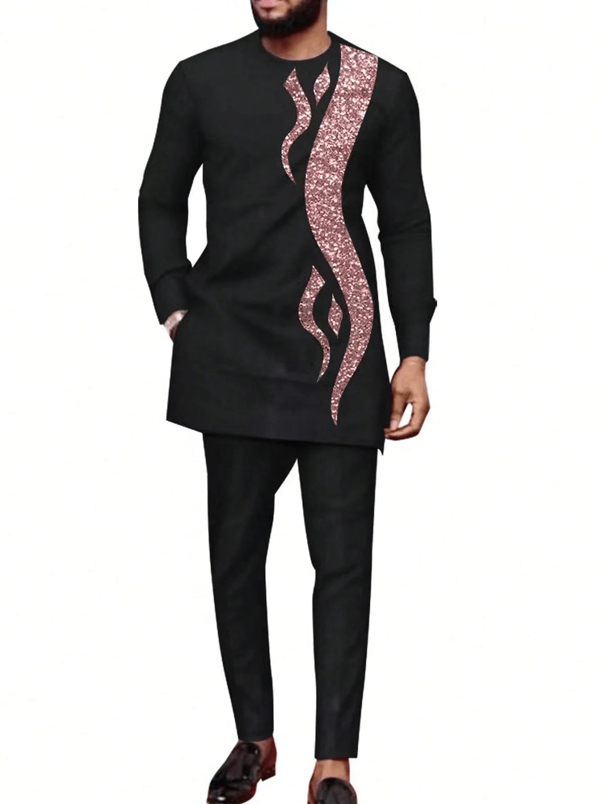 Ensemble 2 Pièces Homme Style Africain Broderie Tuxedo – CLEVI Paris