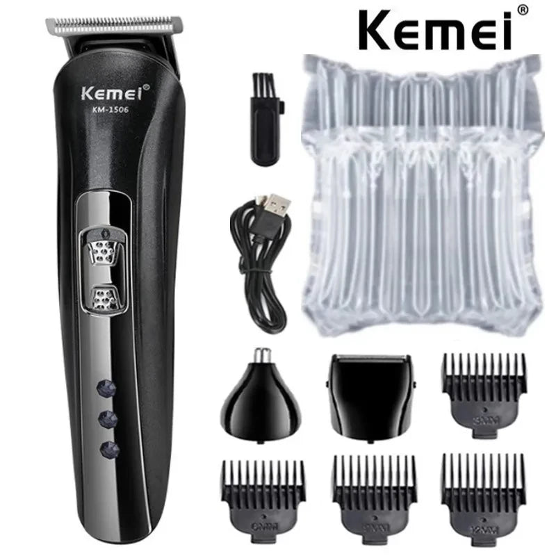 Rasoir Électrique 3-en-1 Kemei KM-1506 Recharge USB — CLEVI Paris