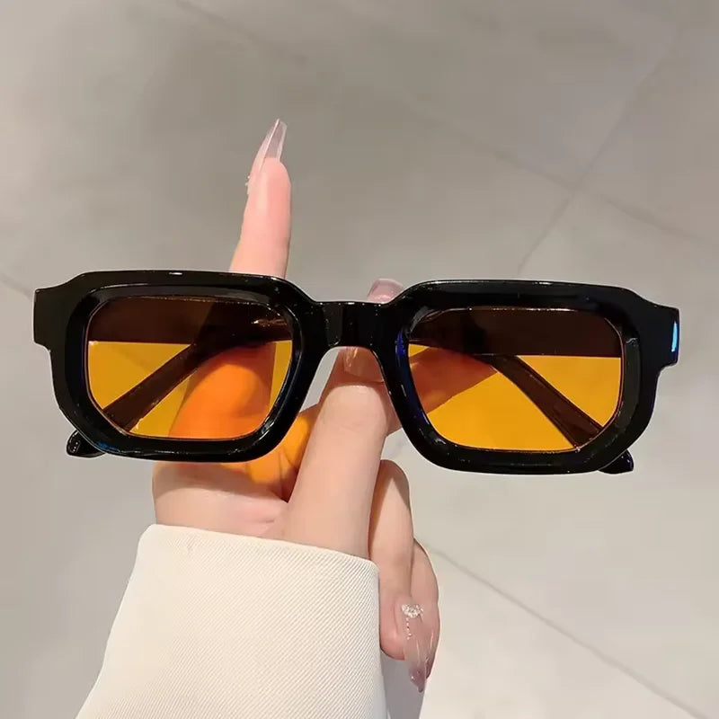 Lunettes de Soleil Rétro Rectangle UV400 – Style Vintage Mixte