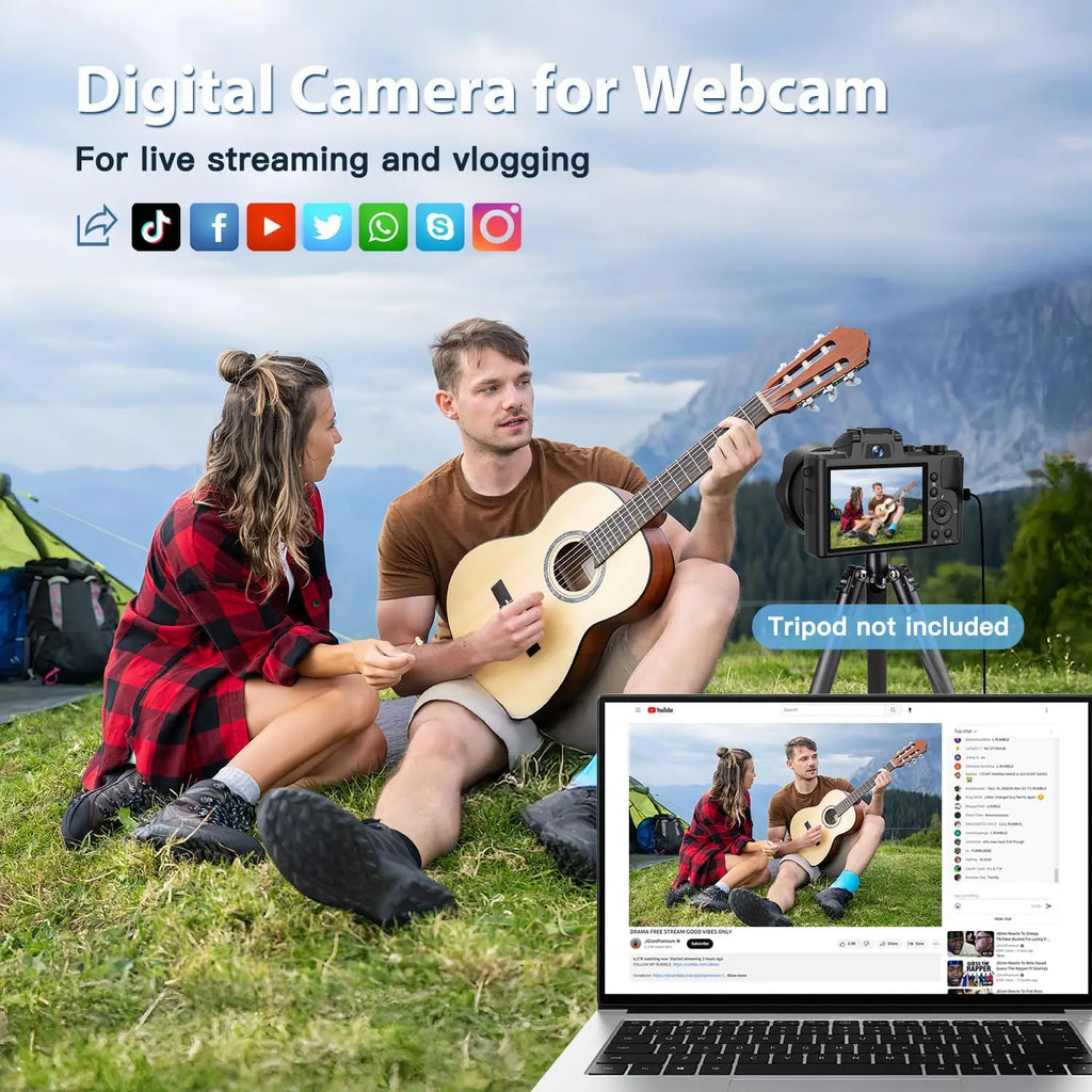 Appareil Photo Numérique 8K AMORUS – Double Objectif Sony 88MP, Autofocus, WiFi, Stabilisation 6 Axes, Écran Tactile 3,2" – CLEVI Paris