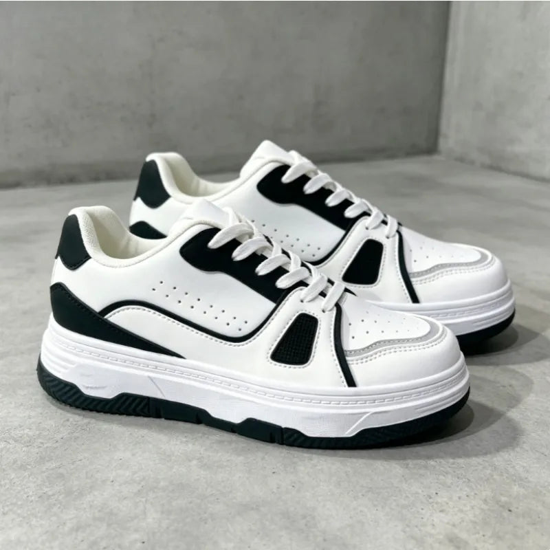 Sneakers Skate Cuir Color Block Homme Semelle Plateforme – CLEVI Paris