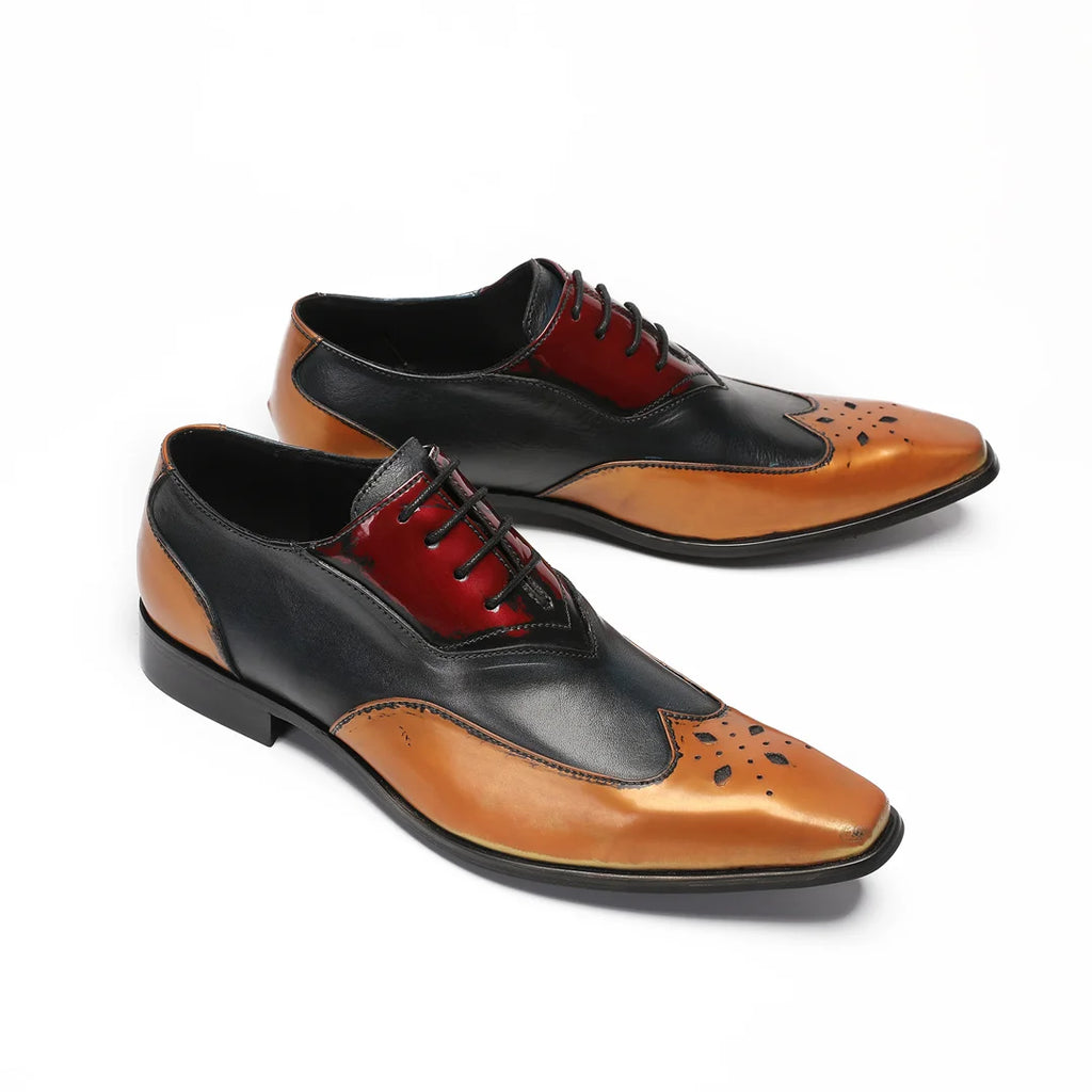 Chaussures Homme Cuir Graffiti Bout Métal Pointu Fashion – CLEVI Paris