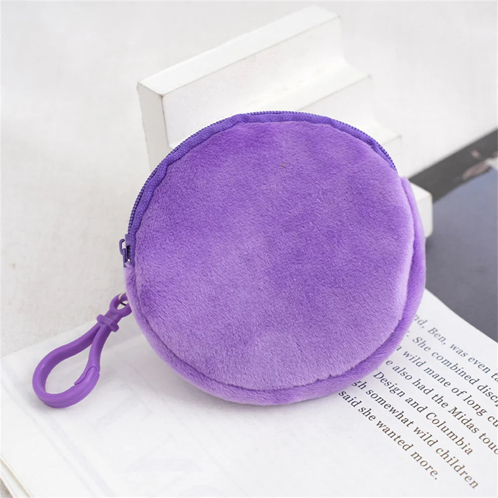 Porte-Monnaie Peluche Rond Kawaii — CLEVI Paris