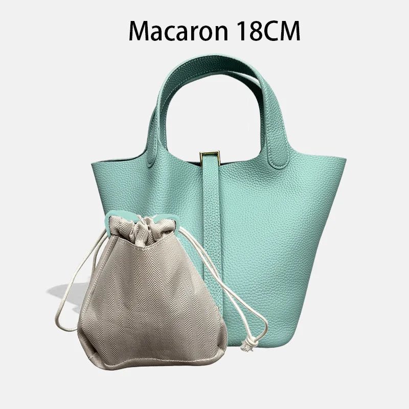 Sac Seau Femme Cuir Véritable Vache 2 Tailles 50+ Coloris Quincaillerie Argentée ou Dorée – CLEVI Paris