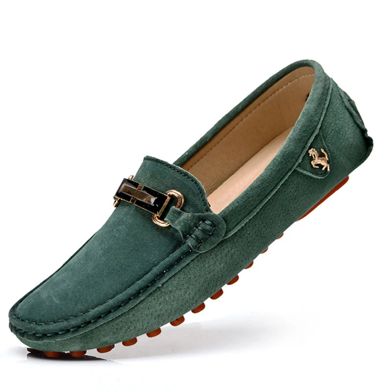 Mocassins Homme Daim Slip-On Décor Métallique Grande Taille | 4 Coloris, Tailles 37-48 – CLEVI Paris
