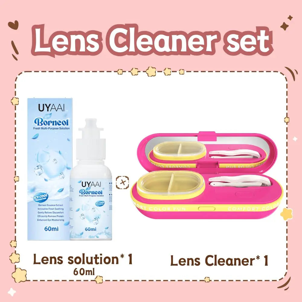 Kit Entretien Lentilles de Contact UYAAI | Solution, Nettoyeur & Outil de Pose | Unisexe – CLEVI Paris