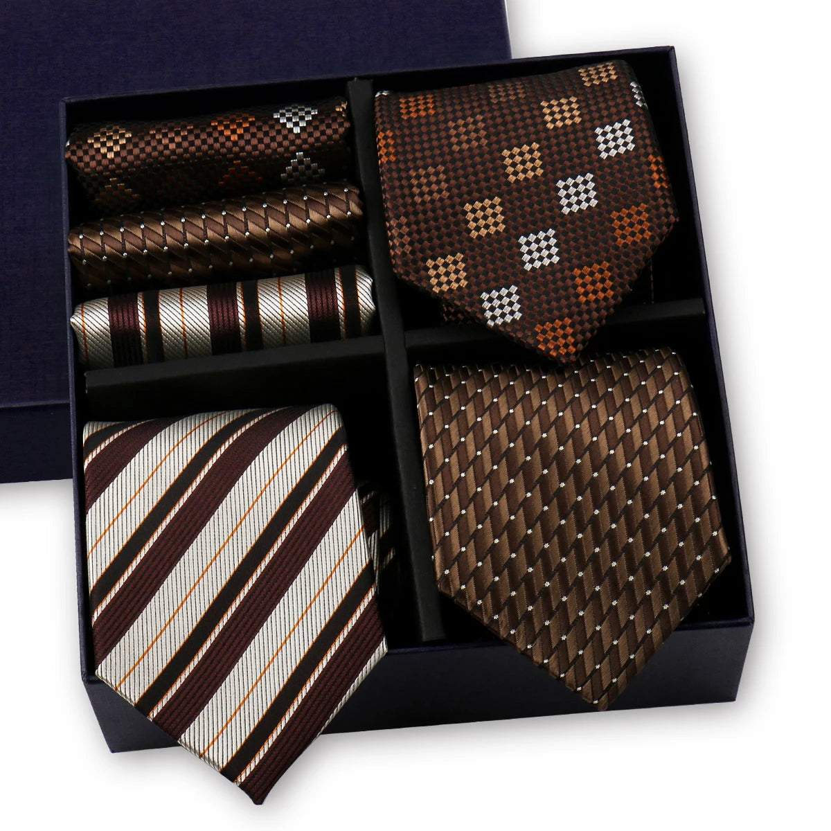 Coffret 3 cravates unisexes avec pochettes – CLEVI Paris